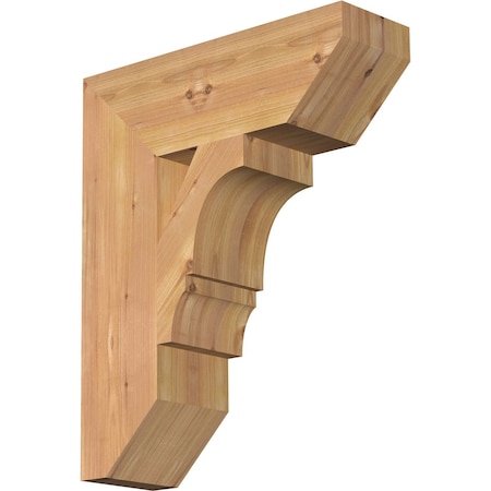 Balboa Slat Smooth Bracket, Western Red Cedar, 5 1/2W X 18D X 22H